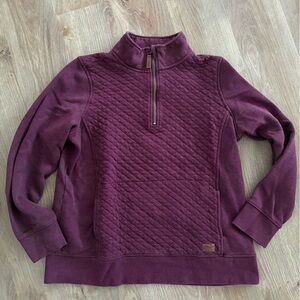 L.L. Bean Plum Quilted Pullover